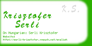 krisztofer serli business card